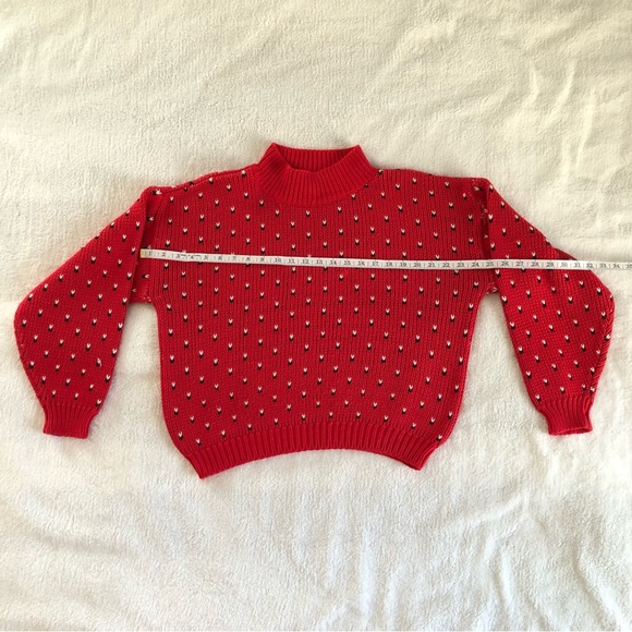 Vintage Club Sportif De Paris Red Sweater, Size Large - Picture 3 of 5